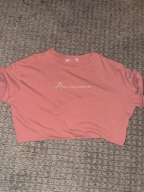 SUPRE Pink Script Crop Tee